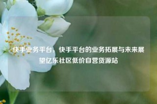 快手业务平台，快手平台的业务拓展与未来展望亿乐社区低价自营货源站